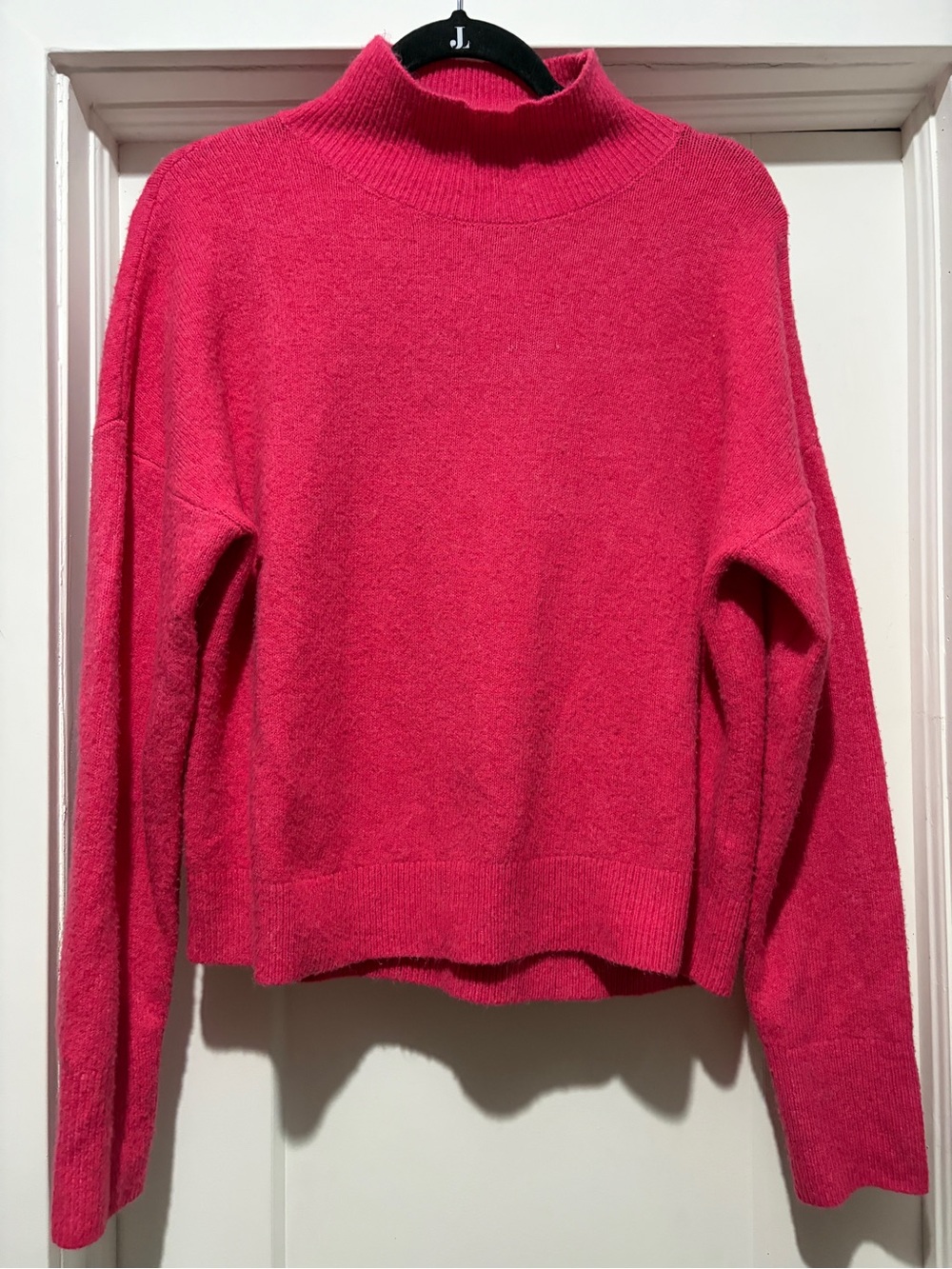 Simons Hot Pink Mock Neck Sweater
